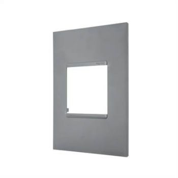 PLACA 2 POSTOS 4X2 CINZA - PLUS+