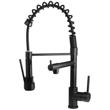 47555 - (PRETO FOSCO) MISTURADOR MONOCOMANDO COZINHA BANCADA GOURMET COM BICA RETA 50CM