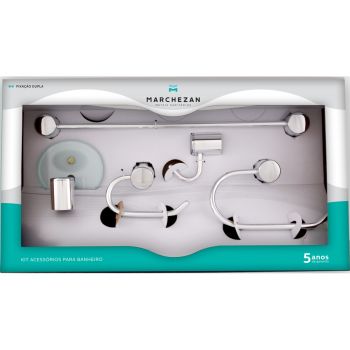 66000 - KIT ACESSORIOS P/ BANHEIRO GOLD