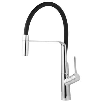 45557 - MISTURADOR MONOCOMANDO COLOR STANDARD CROMADO COZINHA BANCADA CANO PRETO
