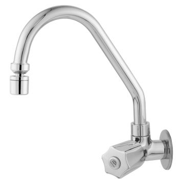 4258-C50 - TORNEIRA COZINHA PAREDE CANO ALTO VEDACAO NAO COMPRESSIVEL 1/4 VOLTA C/ AREJ. MOVEL