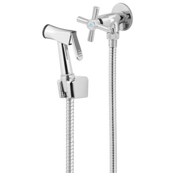 2016-C31 PEQ - DUCHA HIGIENICA PAREDE GATILHO METAL FLEX.1,2 M VEDACAO NAO COMPRESSIVEL 1/4 VOLTA