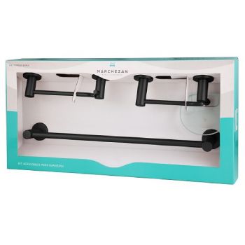 36000 - (PF) KIT ACESSORIOS P/ BANHEIRO CHARM
