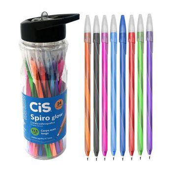 CIS SPIRO CANETA ESF. 0,7MM PT C/24 SORT