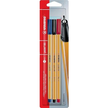 88/3 STABILO POINT BL C/3 UN /AZ-PR-VM