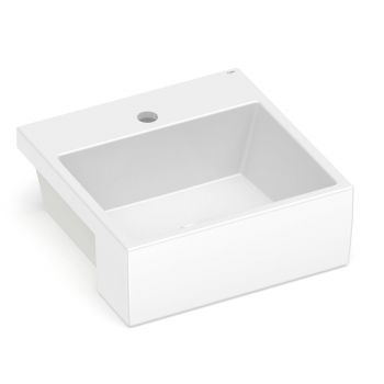 CUBA DE SEMIENCAIXE 410X410MM FABRICADA EM CERAMICA, BASIC Q2, CELITE, BRANCO