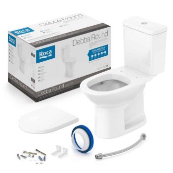 VASO SANITARIO DEBBA ROUND BRANCO C/ASSENTO,CAIXA ACOPLADA E ITENS DE MONTAGEM:
