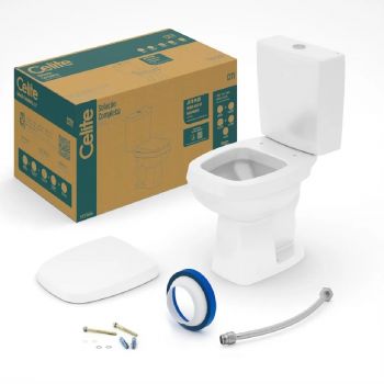 VASO SANITARIO CITY BR, ASSENTO, CAIXA P E COMPLEMENTOS DE INSTALACAO