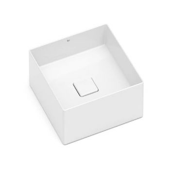 CUBA DE APOIO 350X350 MM, SEM MESA PARA METAL, ROCA, T4, TERRA, COR BRANCO