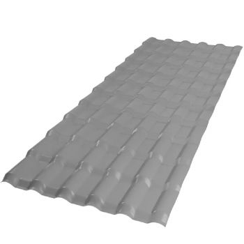 TELHA PLAN PVC 2,42 X 06 ONDAS CINZA 