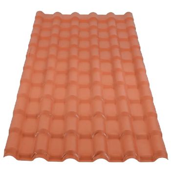 TELHA PLAN COLONIAL PVC 2,42 X 06 ONDAS TERRA
