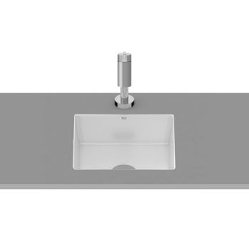 CUBA DE SOBREPOR OU EMBUTIR 330X330 MM FABRICADA EM CERAMICA, OPTICA PQ33, ROCA, COR BRANCO