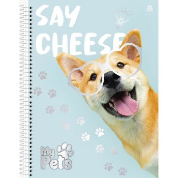 CADERNO UNIV 1M 80F C/4UNID MY PETS